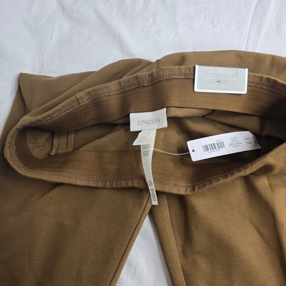 Chico’s Juliet Ankle Pant Ultimate Fit Brevity Brown Ponte Knit Pant Size 2.5 - Picture 11 of 14